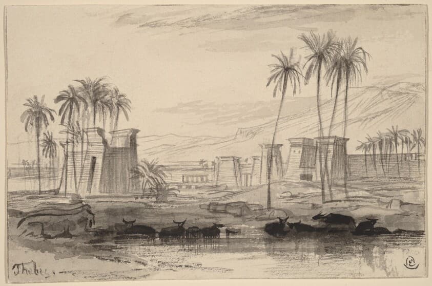 Thebes — Edward Lear