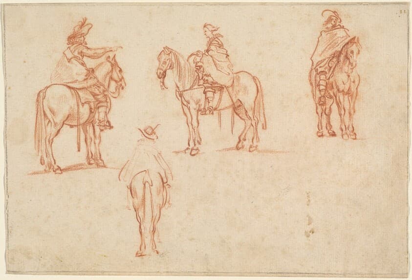 Study of Four Horsemen — Jacques Callot