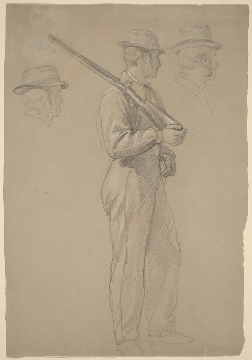 Recruit; Two Studies of Heads — Daniel Huntington