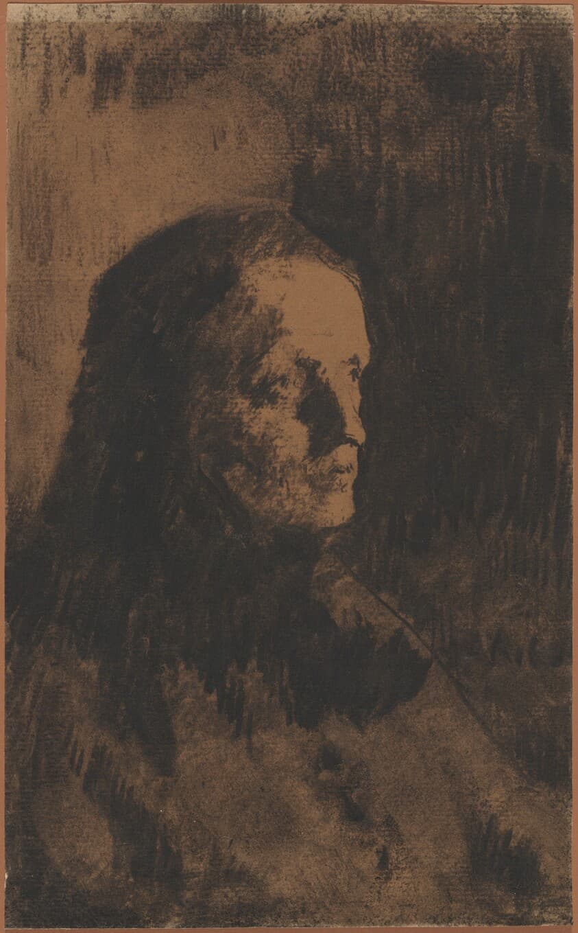 Head of an Old Woman — Augustin Théodule Ribot