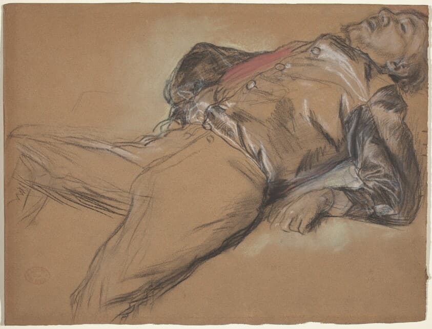 Fallen Jockey (study for "Scene from the Steeplechase: The Fallen Jockey") — Edgar Degas