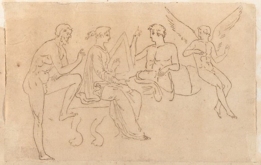 Gods and a Goddess in Conversation — Jacques-Louis David