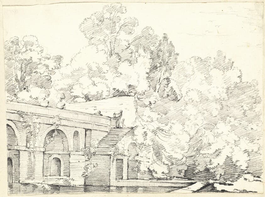 The Fishpond at Villa Madama — Joseph-Marie Vien
