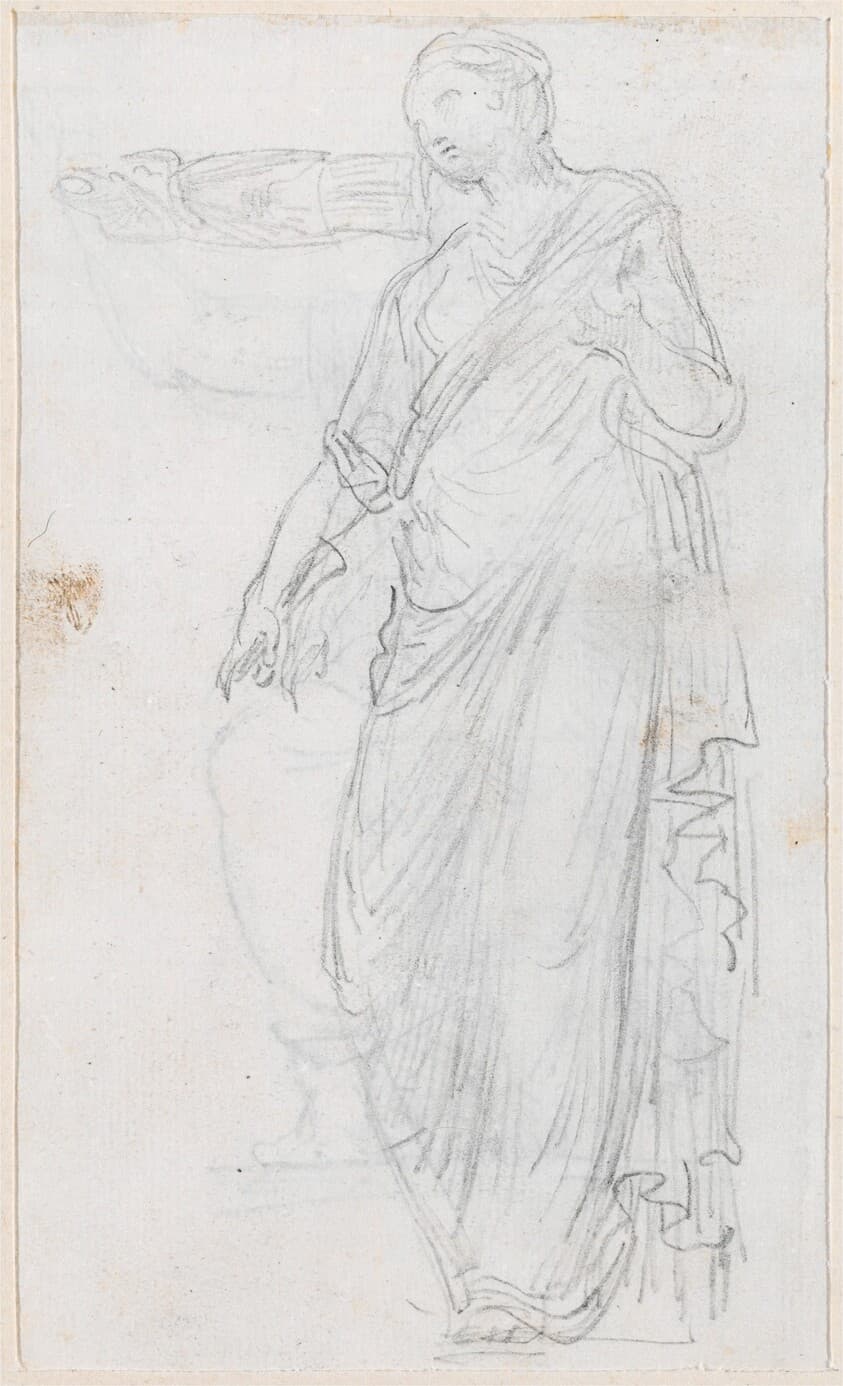 Woman in Toga [verso] — Hubert Robert