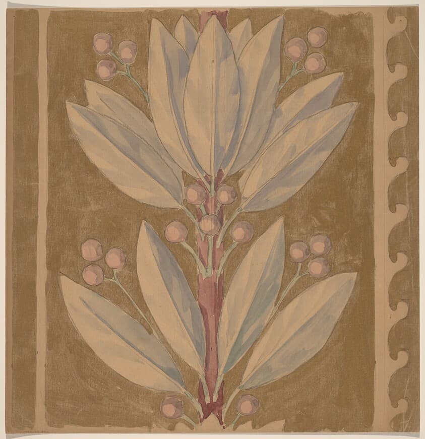 Study for a Border Design [recto] — Charles Sprague Pearce