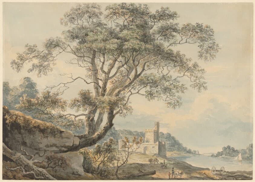 A Castle on the Dart — Paul Sandby