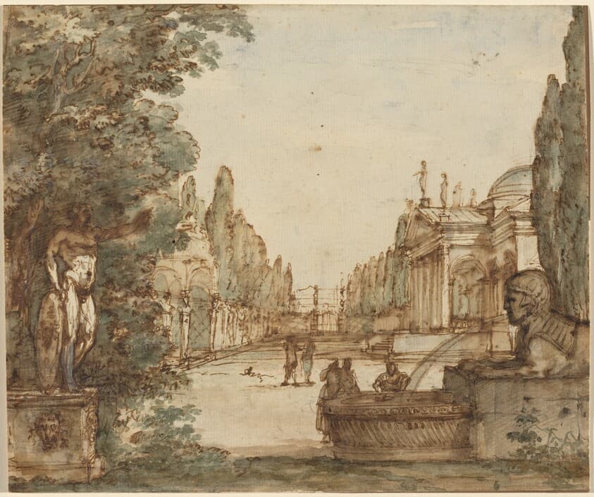 Capriccio with a Palladian Villa — Mauro Antonio Tesi
