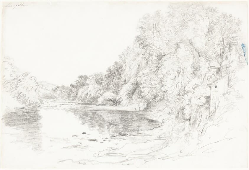 The River at Llangollen — John Glover