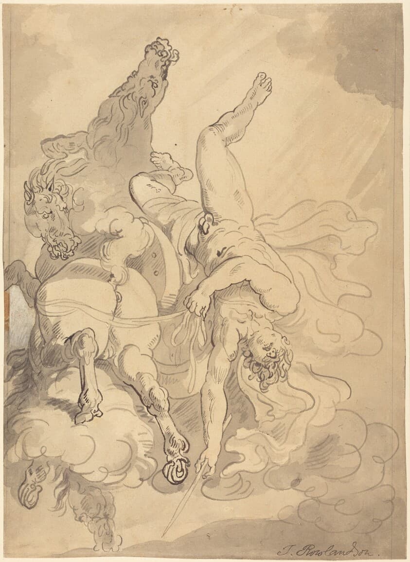 The Fall of Phaeton — Thomas Rowlandson