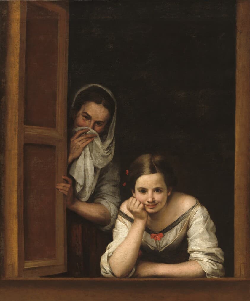 Two Women at a Window — Bartolomé Esteban Murillo