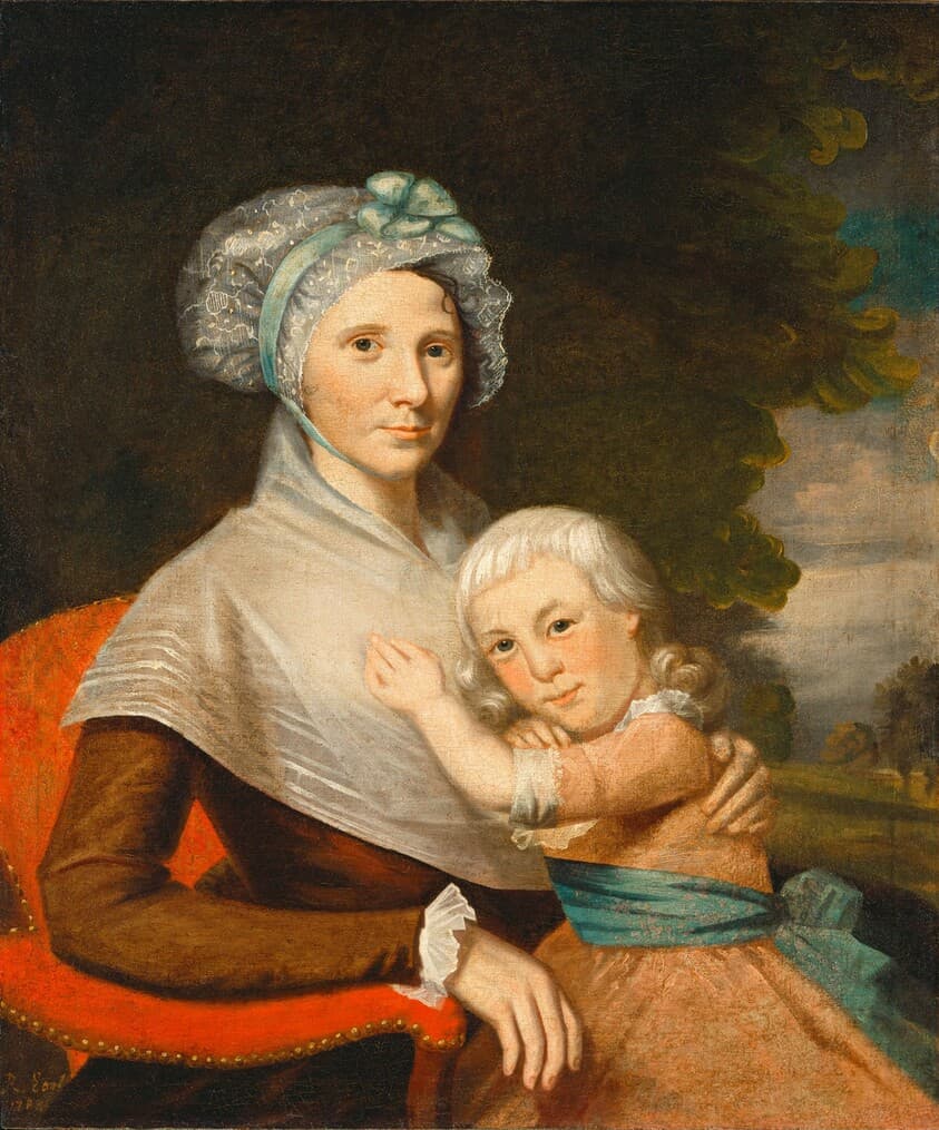 Martha Tennent Rogers (Mrs. David Rogers) and Her Son, probably Samuel Henry Rogers — Ralph Earl
