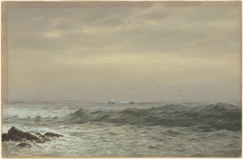 Rocks and Breaking Waves — William Trost Richards