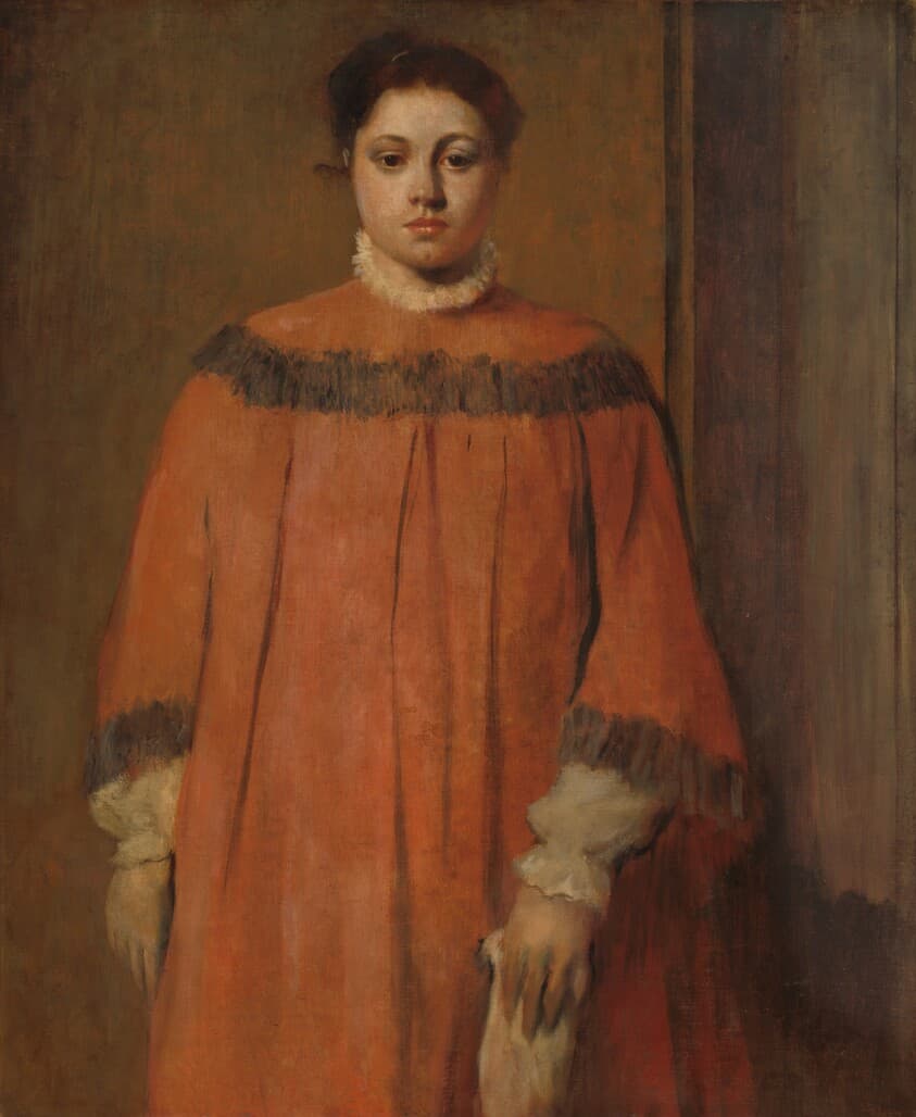 Girl in Red — Edgar Degas