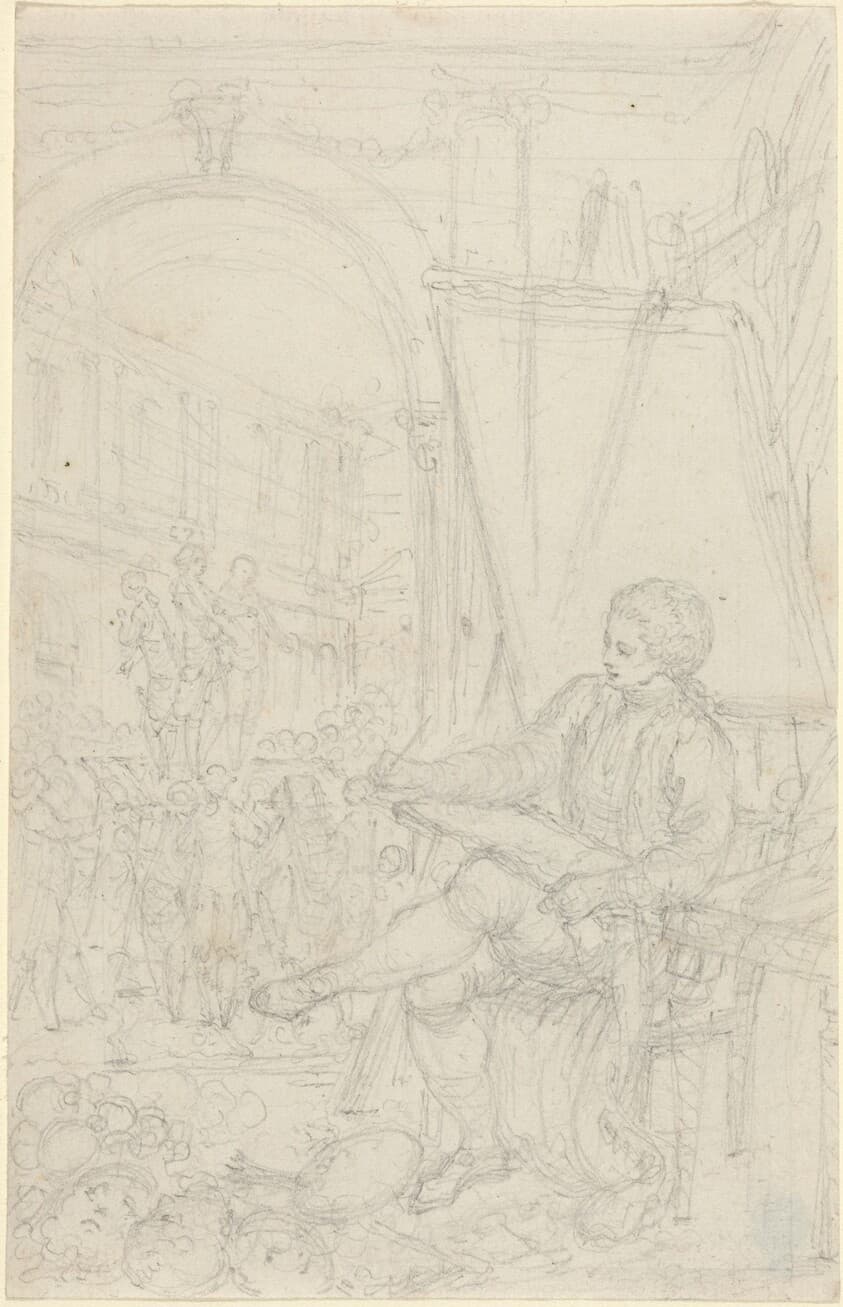 Self-Portrait — Hubert François Gravelot