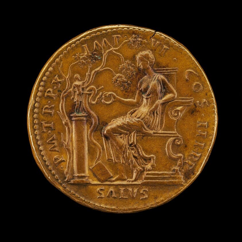 Salus and Serpent [reverse] — Giovanni da Cavino