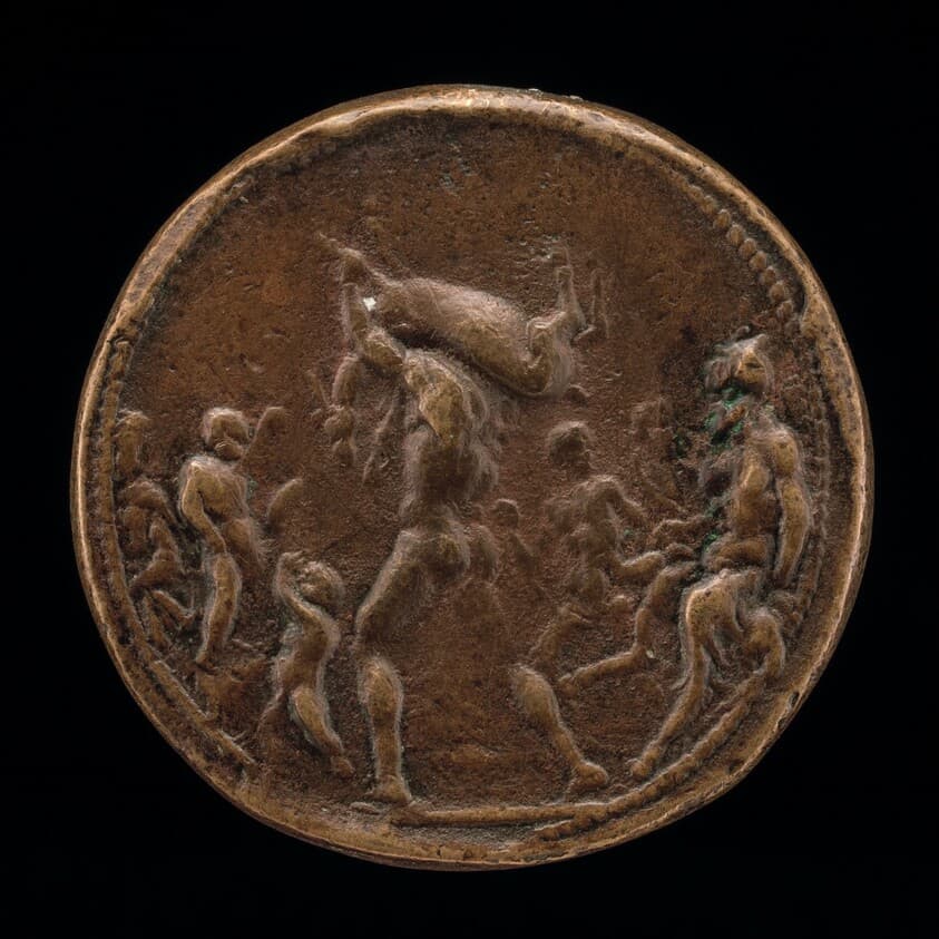 Classical Subject: Male Figure Carrying a Stag [obverse] — Vittore Gambello