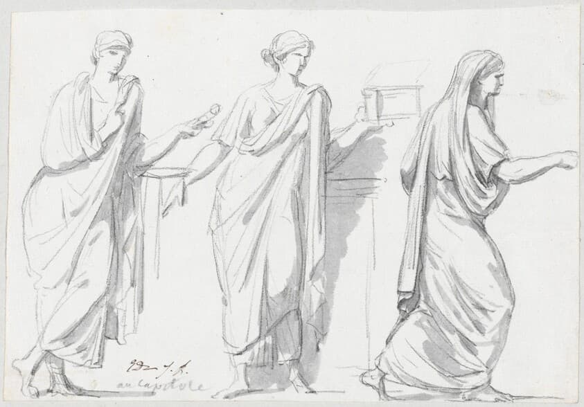 Figures from the Sarcophagus of the Muses — Jacques-Louis David
