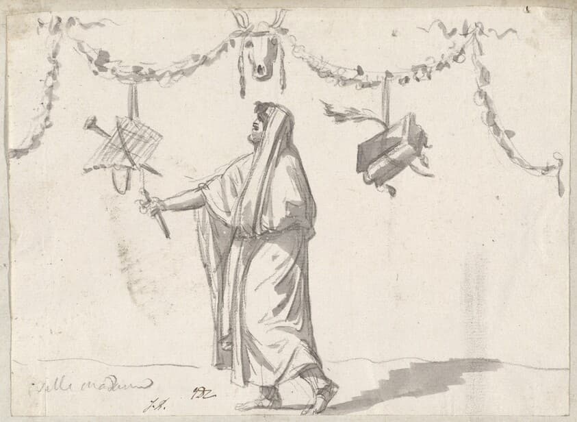 Ornament with a Bearded Man in Ancient Dress — Jacques-Louis David