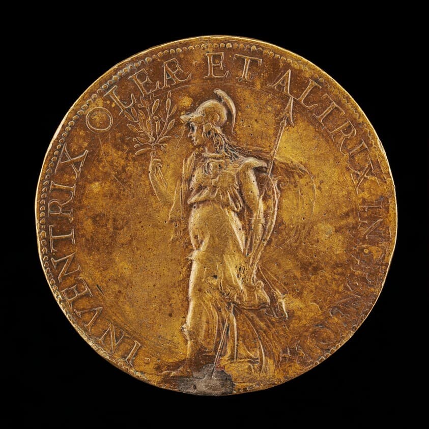 Minerva Holding an Olive Branch and a Spear [reverse] — Gaspare Romanelli