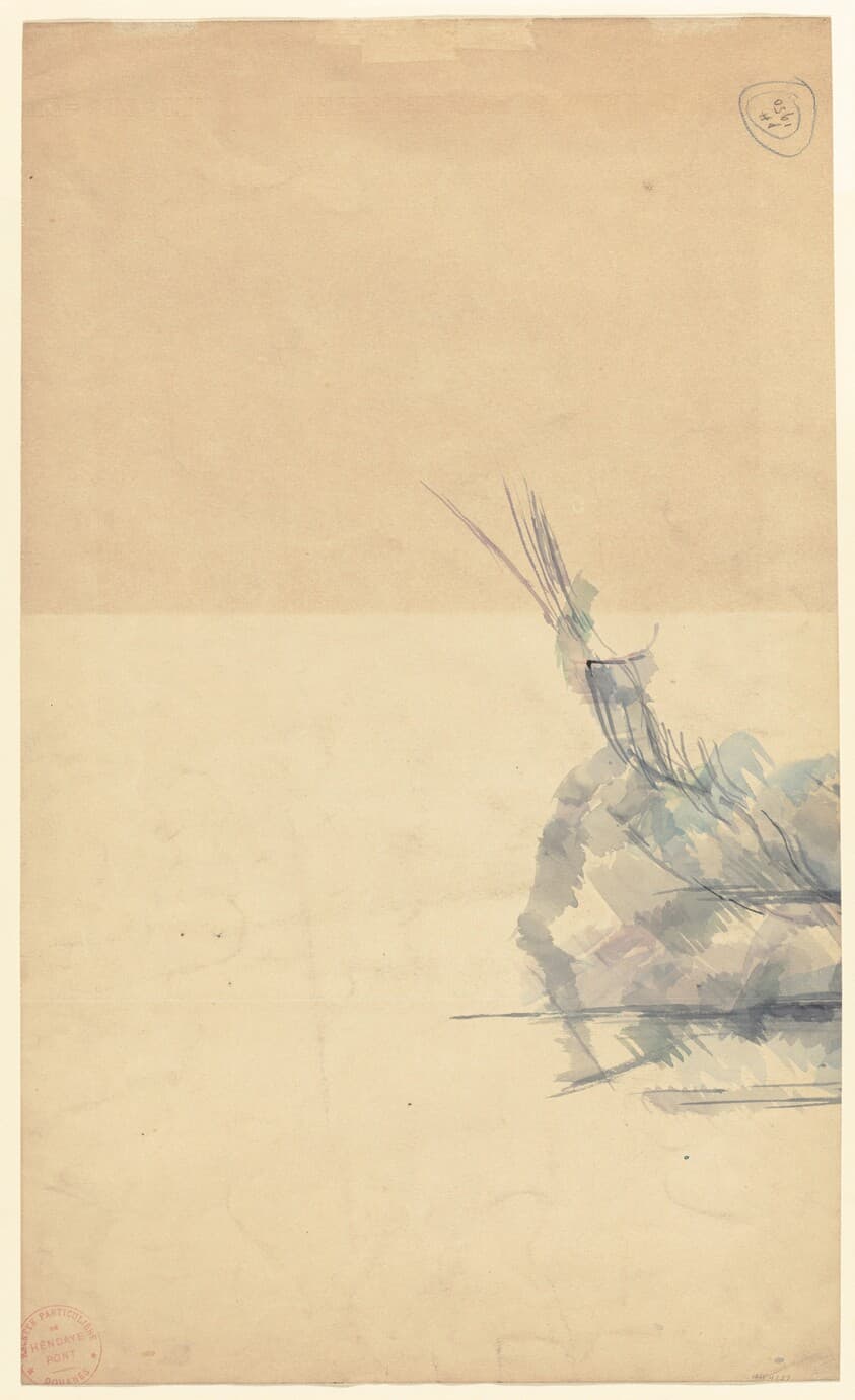 Study of a Rock [verso] — Paul Cezanne