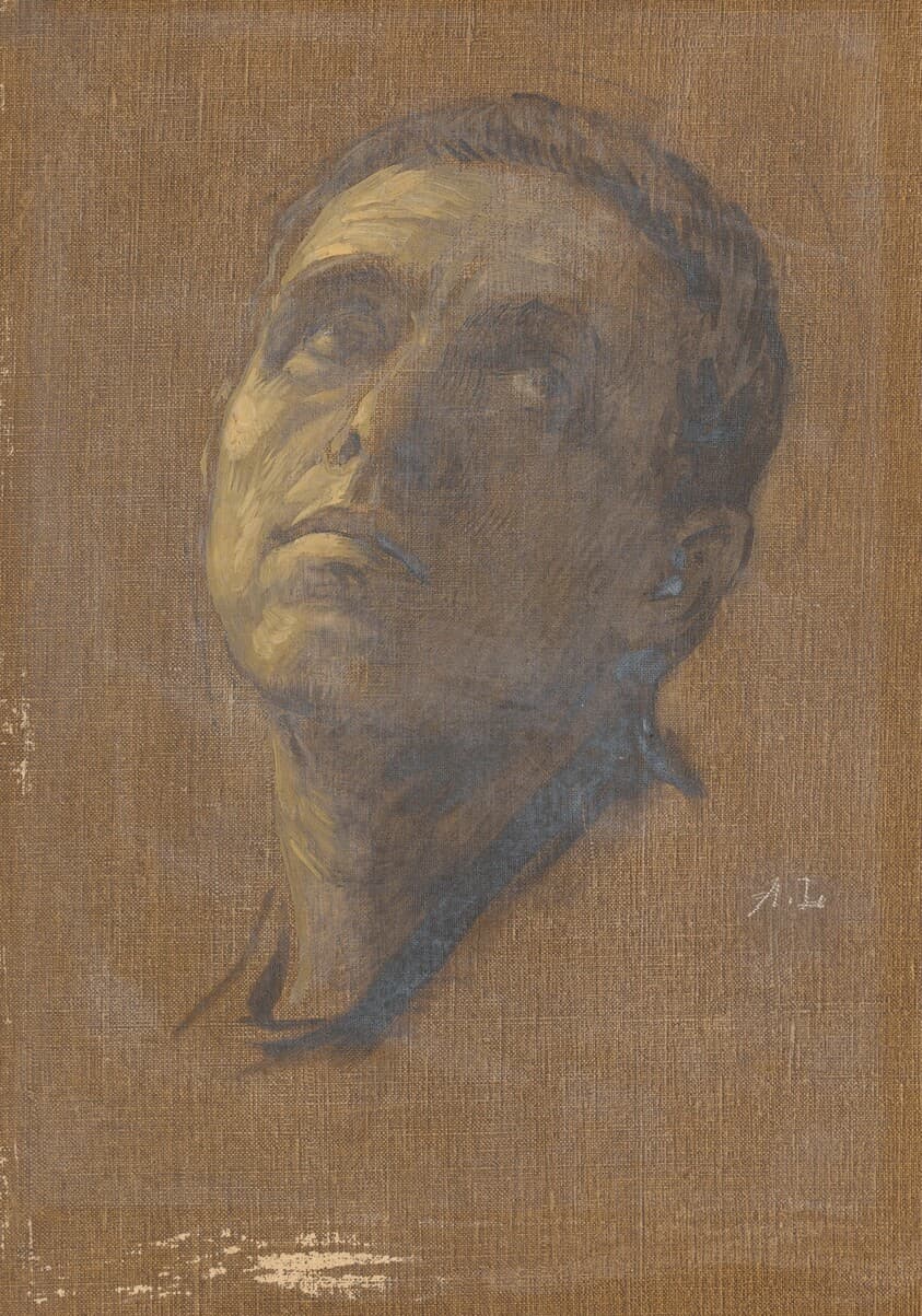 Head of a Man with Upturned Eyes — Alphonse Legros