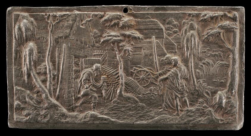 Abraham Welcoming the Three Angels — Peter Flötner