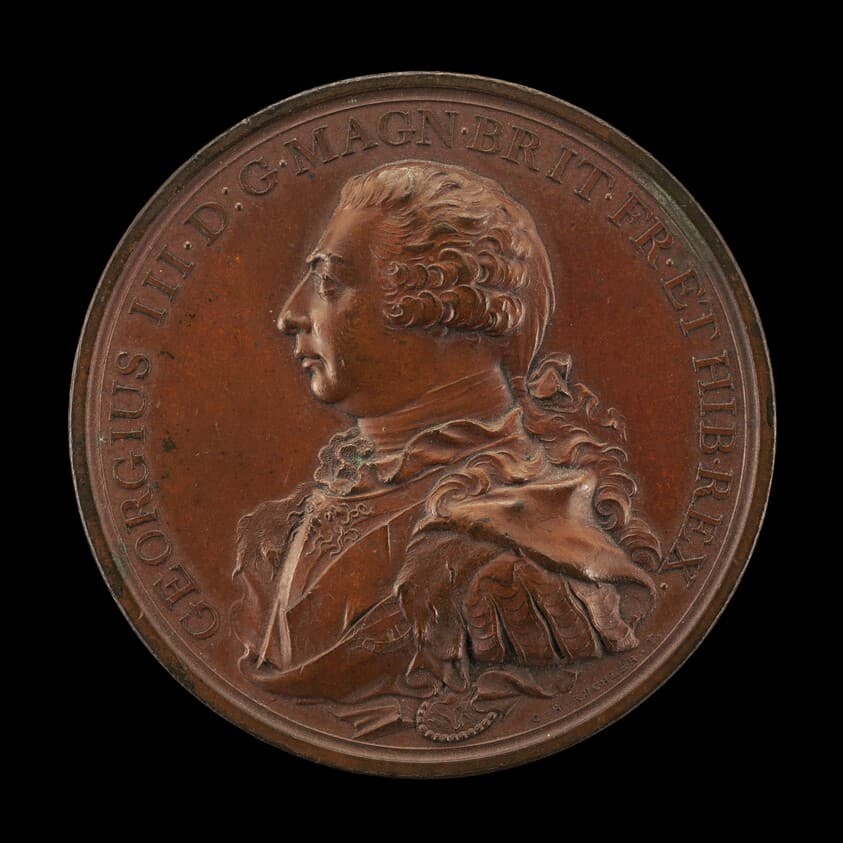 George III, 1738-1820, King of Great Britain 1760 [obverse] — Conrad Heinrich Küchler