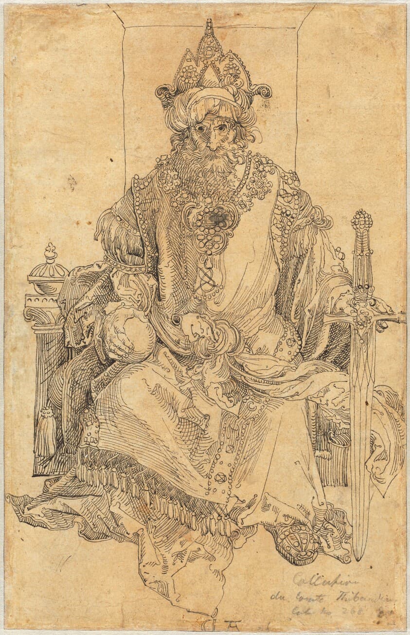 An Eastern Ruler Seated on His Throne — Albrecht Dürer