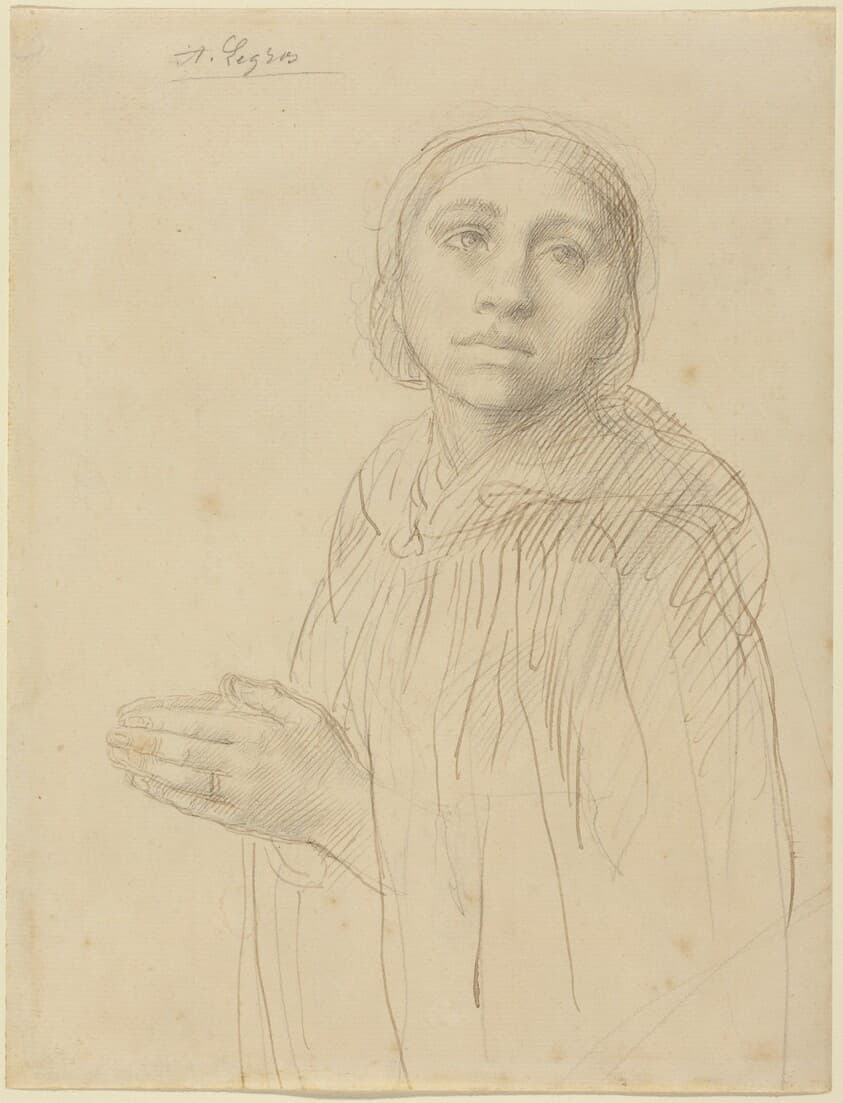 Study of Woman Praying — Alphonse Legros