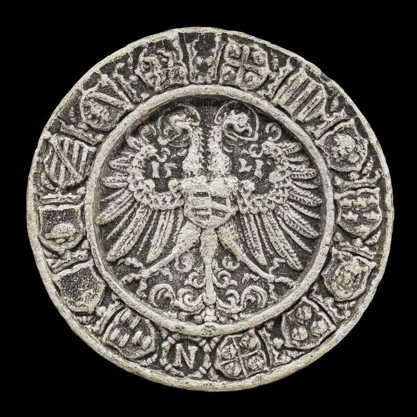 Coats of Arms around Double-headed Eagle [reverse] — Albrecht Dürer
