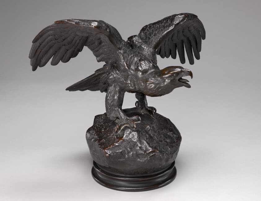 Eagle with Wings Outstretched and Open Beak — Antoine-Louis Barye