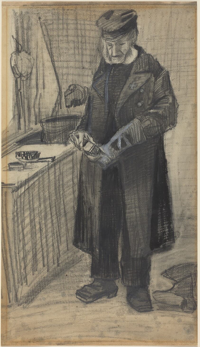 Man Polishing a Boot — Vincent van Gogh