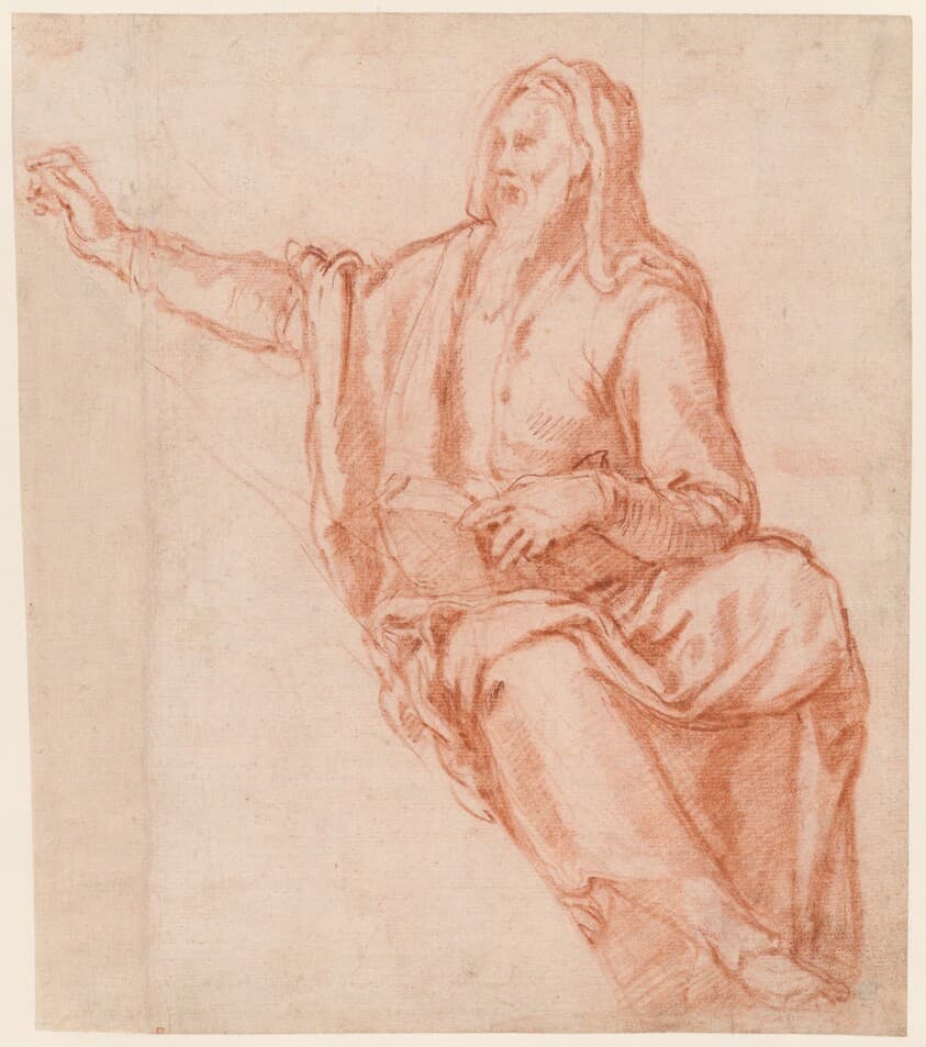 Jeremiah (Design for a Lunette) — Agostino Ciampelli