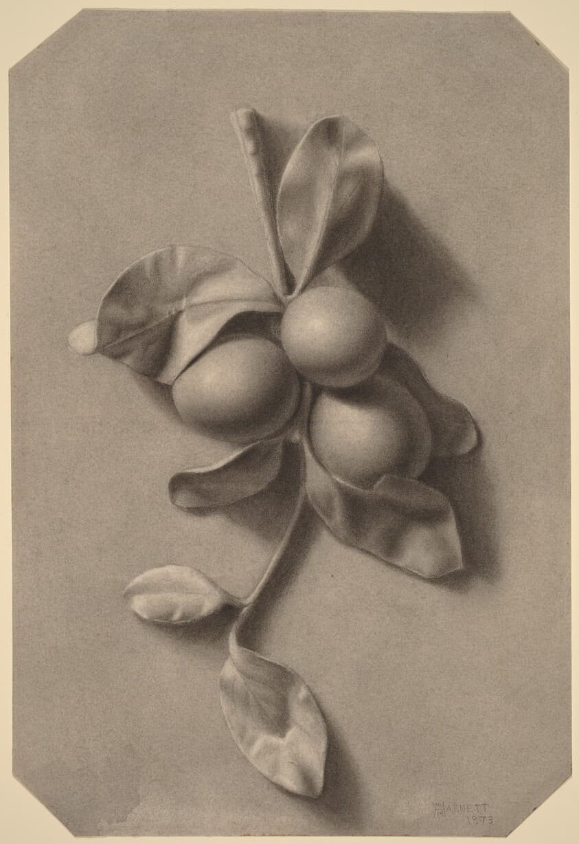 A Sprig of Plums — William Michael Harnett