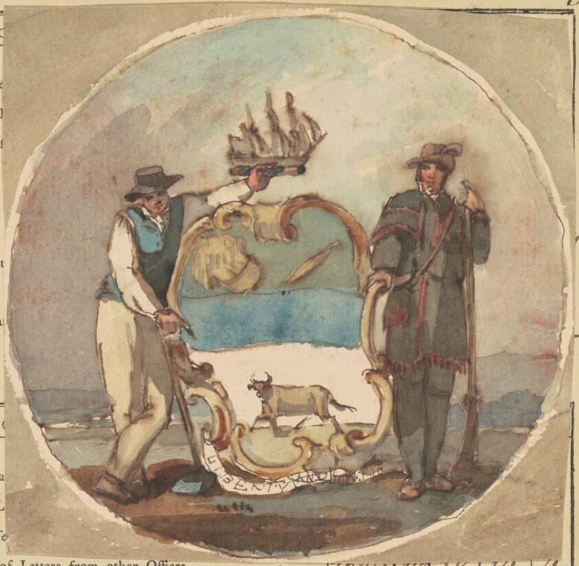 Study for "The Great Seal of the State of Delaware" — Thomas Sully
