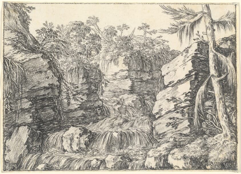 A Waterfall between Rocky Cliffs — Jonas Umbach