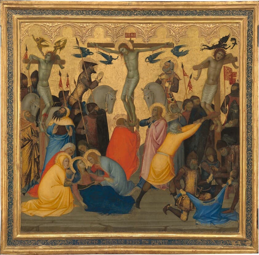 Scenes from the Passion of Christ: The Crucifixion [middle panel] — Andrea Vanni