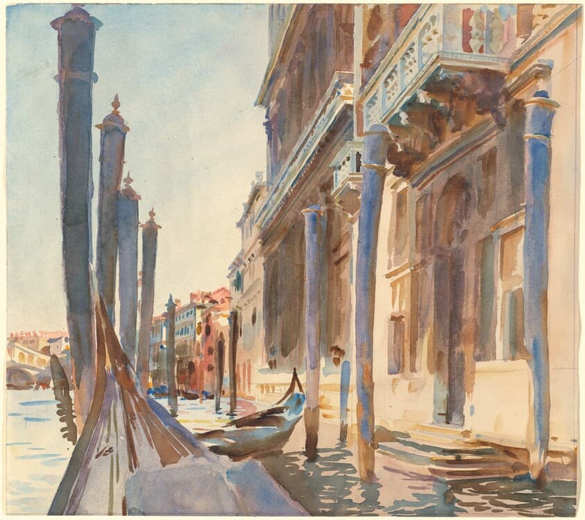 Gondola Moorings on the Grand Canal — John Singer Sargent