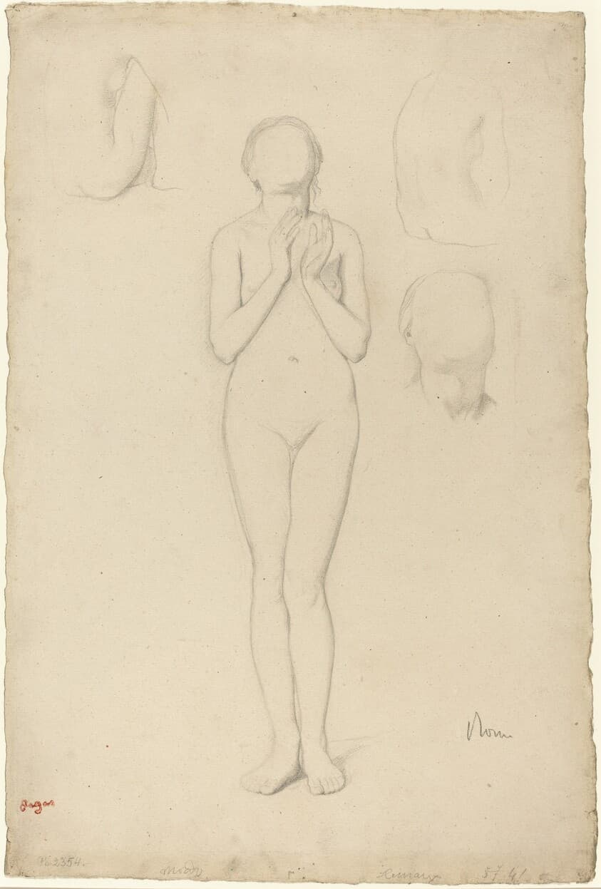 Study of a Female Nude — Edgar Degas