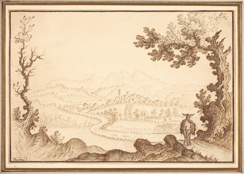 A Landscape Near Pecchio — Remigio Cantagallina