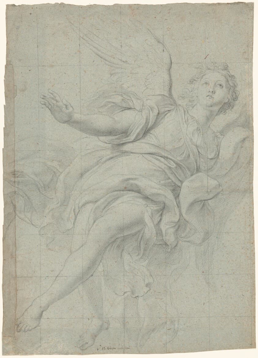 Study of an Angel in Flight — Lorenzo De Ferrari