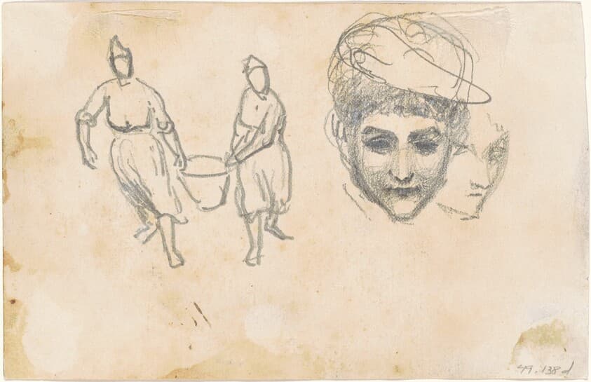 Studies of Peasants [verso] — John Singer Sargent