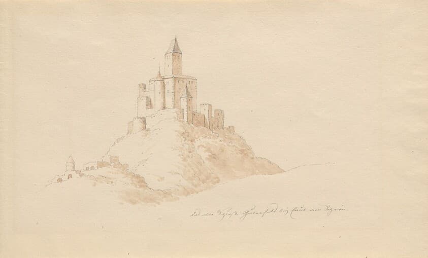 Das alte Schloss Gutenfeis bei Caub am Rhein — Karl Julius von Leypold
