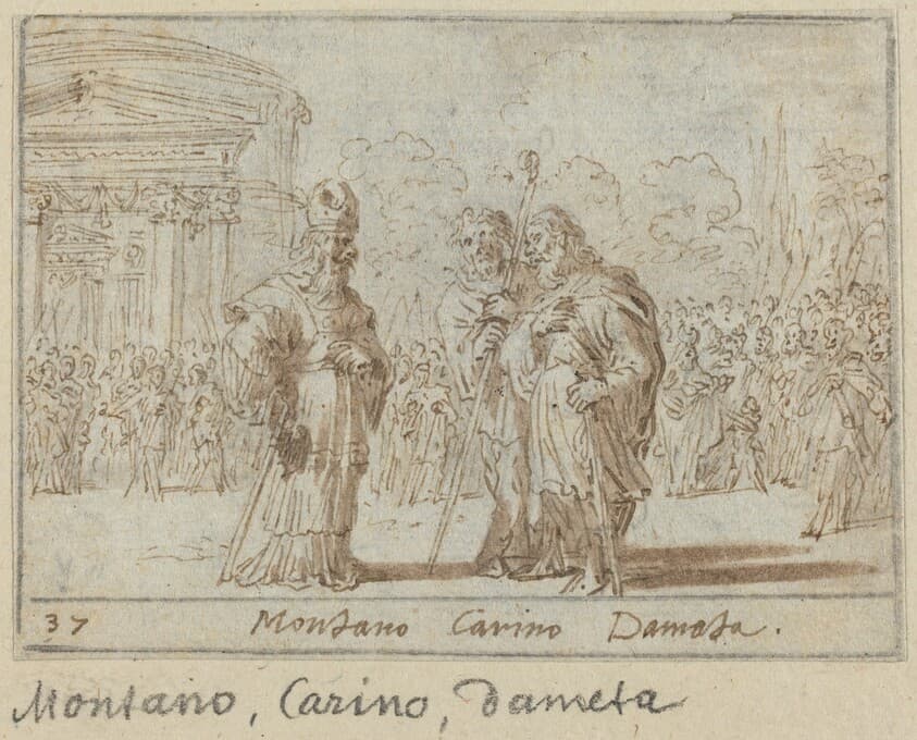Montano, Carino and Dameta — Johann Wilhelm Baur