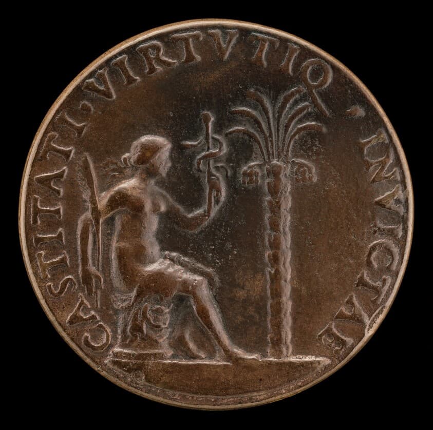 Figure before a Palm Tree [reverse] — Giancristoforo Romano