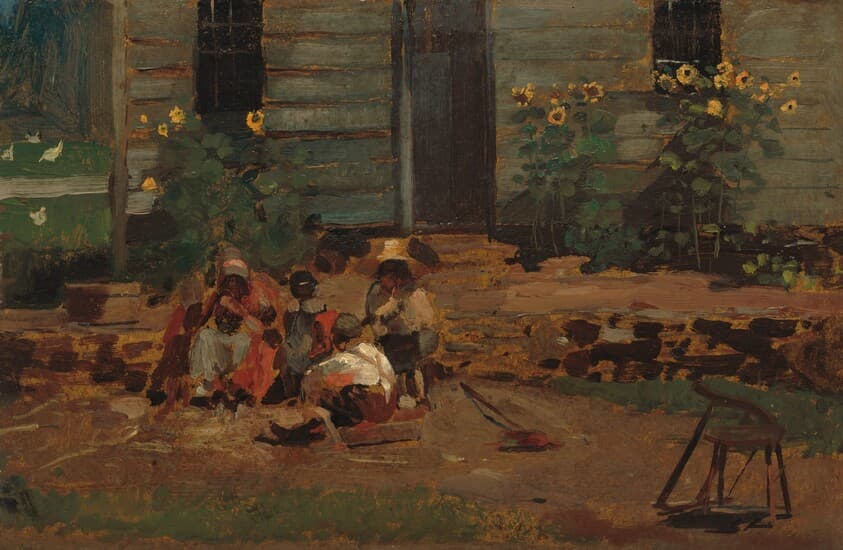 Sketch of a Cottage Yard — Winslow Homer