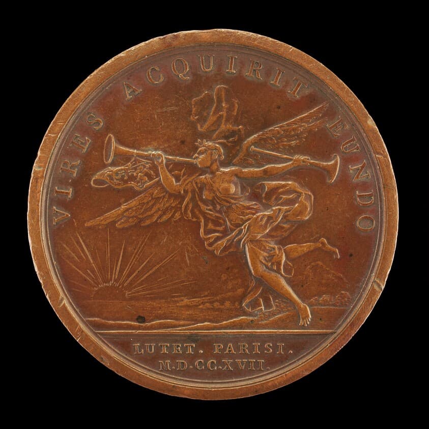 Fame Blowing Her Trumpet [reverse] — Jean Duvivier