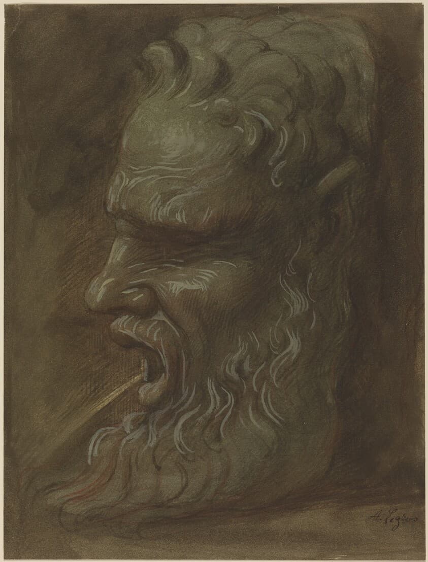 Study of a Mask — Alphonse Legros