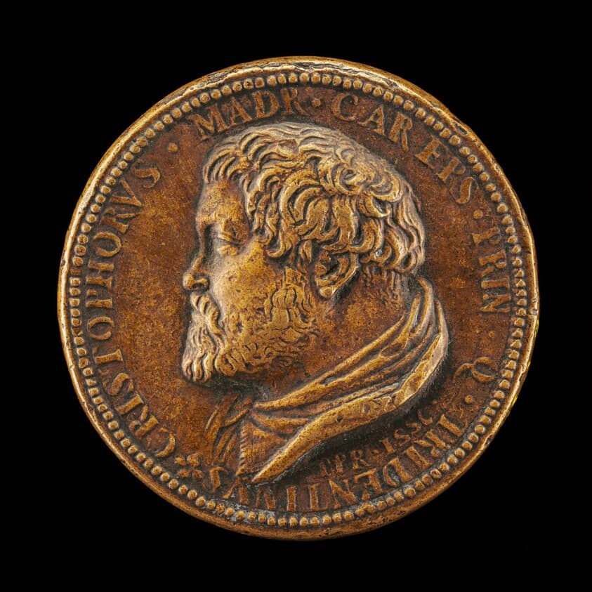 Cristoforo Madruzzo, 1512-1587, Cardinal, Prince Bishop of Trent 1539, of Brixen 1542 [obverse] — Pier Paolo Galeotti