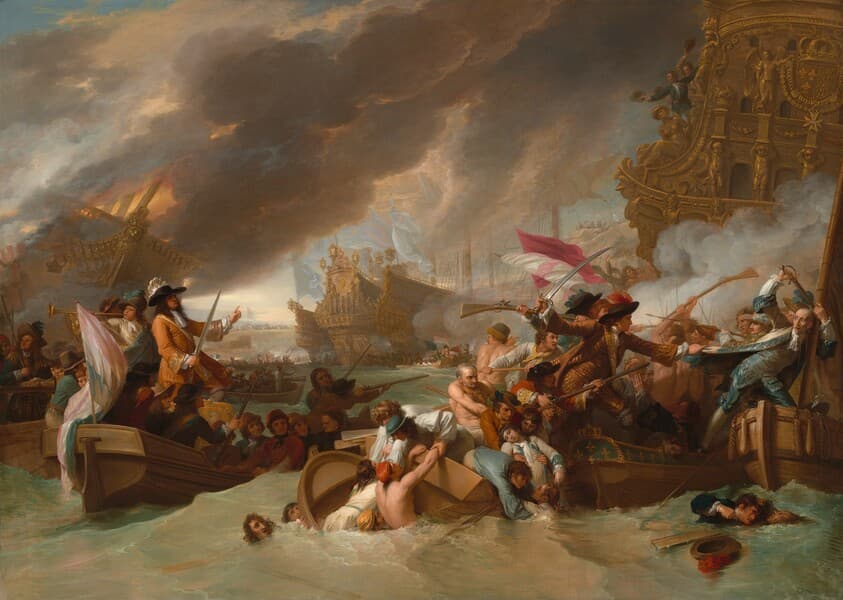 The Battle of La Hogue — Benjamin West